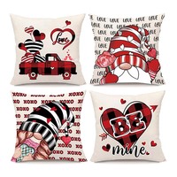 Valentines Dag Kussensloop 18X18 Valentijnsdag Decor Voor Thuis Buffel Plaid Love Heart Truck Happy Valentijn Gooien Kussensloop