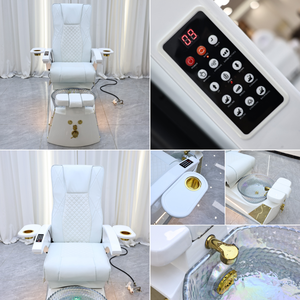 Sillón de Pedicura Eléctrico de Lujo para Salón de Uñas, con Spa para Pies, Reclinable y Ajustable, con Masaje - Product Image 6