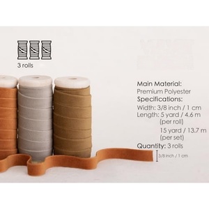 Velvet <b>Ribbon</b> 3/8 Inch Wooden Spool Fabric Trim for Christmas Wreath Decoration - Product Image 5