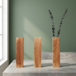 Modern Art Deco Eco-Friendly Coiled Wooden Indoor Hanging Mounted <b>Wall</b> <b>Vase</b> Planters Pots - Product Image 4