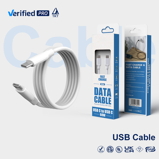 TKT Hot Sale Silicone Data Cable 60W Fast Charging Cable 1m 3.3Ft Type-C USB Charging Cable for Android & Ios System and Laptop
