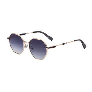 Gafas de Sol Poligonales de Alta Gama Unisex con Marco Metálico, Protección UV400 Clase 2, para Conducir y Uso en Exteriores - Product Image 1
