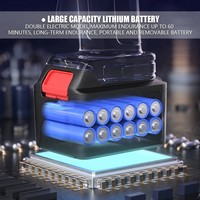Perceuse électrique sans fil à batterie au lithium 18V 20V 21V, perceuse sans balais, outils MKT, kit combiné 4-en-1, coffret rigide