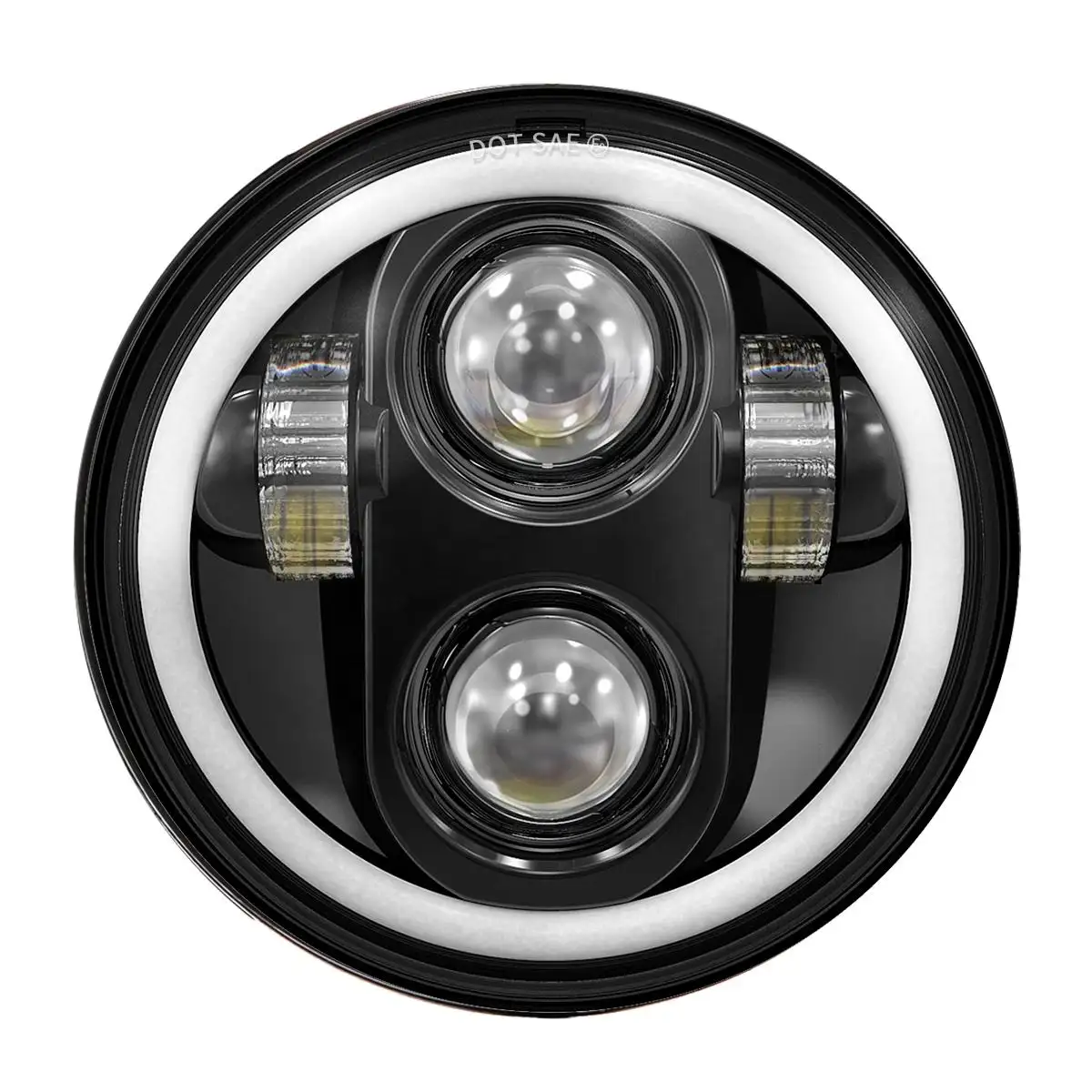 Светодиодный прожектор Morsun 5-3/4, 5,75 дюйма, 45 Вт, светодиодная фара H4 plug chrome 5,75 для Мотоциклов Harley