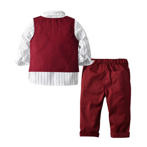 Vêtements pour garçons, ensembles pour mariage et fêtes, 4 pièces/ensemble, chemise + gilet + pantalon, tenues, 20C651 - Product Image 2