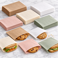 Sac en papier kraft écologique à fond plat, résistant à l'humidité, pour l'emballage de boulangerie, logo personnalisé
