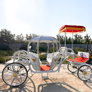 Populaire calèche électrique à chevaux en forme de citrouille, type calèche Cendrillon, pour parcs d'aventure et visites touristiques publiques - Product Image 6