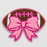Patchs de sensibilisation au cancer du sein, casque de football, ruban rose, applique brodée à sequins, thermocollant pour vêtements