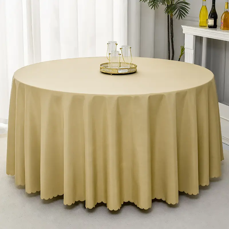 Custom White Tablecloths Luxury Wedding Events Banquet Rectangle Nappe de Table Cloth Logo Round Cover Linen for Hotels Party