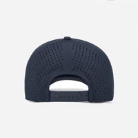 Casquette de baseball personnalisée pour sports de plein air, à cinq panneaux, séchage rapide, respirante, imperméable, design bec de canard, perforations laser, en polyester recyclé