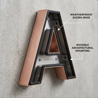 Lettres en acier inoxydable 3D personnalisées en or rose, logo métallique de luxe pour boutique de mode, salon de beauté, publicité murale