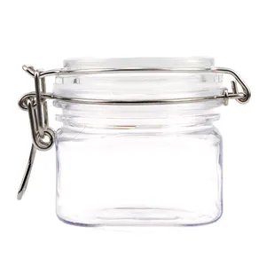 whole sale 200ml Smell Proof Plastic Square Airtight Storage Jars