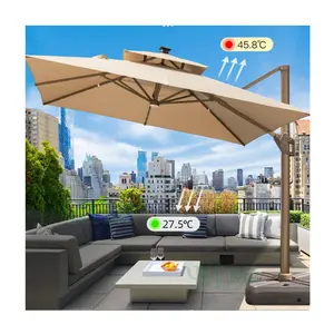 Yeni mağaza indirim fabrika düşük fiyat indirim doğrudan satış bahçe şemsiyesi dış mekan mobilyası veranda şemsiye ışıkları
