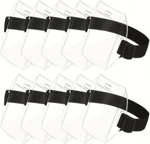 ที่ใส่ป้ายชื่อแบบใสพร้อมห่วงเกี่ยวและกลไกยึดติด สำหรับป้ายชื่อพลาสติกใส พร้อมโลโก้แบบกำหนดเองได้ - Product Image 4