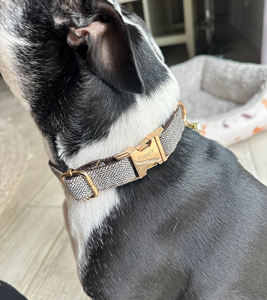 Benutzer definierte Farbe Braun Rosa Fischgräten muster Welpen geschirr und Blei Set Gepolsterte Haustiere Geschirr <span class=keywords><strong>Harris</strong></span> Hund <span class=keywords><strong>Tweed</strong></span> Welpen halsband und Leine Set - Product Image 4