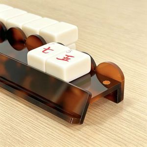 Supports de Mahjong en Acrylique avec Poussoirs Magnétiques pour Jeu de Mahjong, 20 Pouces, Porte-Tuiles Transparent Effet Écaille de Tortue Nacré - Product Image 5