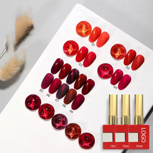 Vernis à ongles UV Kudan Red Bottle 15 ml, nouveau vernis à ongles UV pour débutants, haute pigmentation, OEM, couleur <span class=keywords><strong>Happy</strong></span> New Year, vernis à ongles UV - Product Image 1