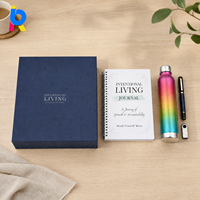 Ensemble de carnets personnalisés haut de gamme pour le bureau, les affaires, l'écriture quotidienne, papier crème, reliure cousue, bande élastique, écologique, faible MOQ