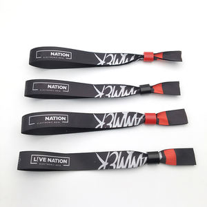 Customized <strong>all</strong> <strong>inclusive</strong> slide lock festival ribbon <strong>wristbands</strong> fabric <strong>wristband</strong> with lock for events Renyi - Product Image 5