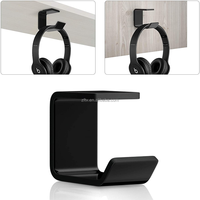 Support pour casque Support pour casque sous le bureau avec ruban adhésif fort et couleurs transparentes noir blanc