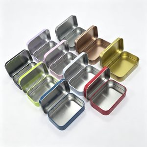 Metal Packaging Hinged Tin <b>Boxes</b> with Lid Custom 50ml 100ml <b>Small</b> Metallic Box Can for <b>Gift</b> with Hinged - Product Image 4