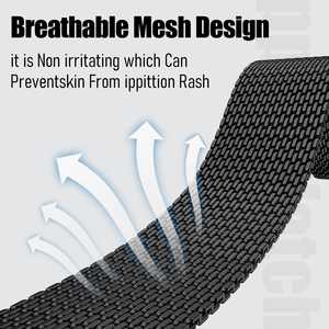 Apple Watch için Nefes Alabilen Kalın Örgülü Milanese Kordon, Manyetik Paslanmaz Çelik, IWatch SE 6 7 8 9 10 11 42 46 49mm - Product Image 3