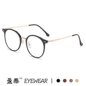 แว่นตากรอบกลมป้องกันแสงสีฟ้าสำหรับผู้หญิงเลนส์เรซิ่นขนาดกลาง - Product Image 5