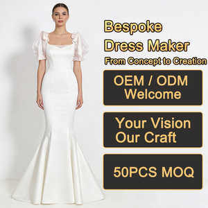<span class=keywords><strong>Robes</strong></span> de soirée et de mariée pour femmes, col carré, manches courtes bouffantes, en satin, avec <span class=keywords><strong>d</strong></span>étail nœud, ourlet sirène, longueur maxi, pour occasions formelles - Product Image 1