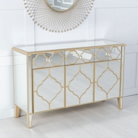 Console de miroir CC moderne pour salon, Table de meuble en diamant écrasé, Table d'entrée de Hall avec miroir mural