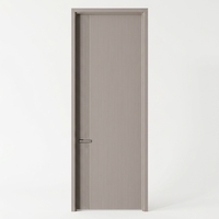 Porte intérieure en bois écologique en mélamine HDF, aspect bois, moderne, anti-rayures, résistante à l'humidité, pour chambre principale de villa