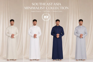 Customized <strong>Men</strong> <strong>Thobe</strong> Jubbah Light Beige Stand Collar Long Sleeve Robe Muslim Clothing OEM Custom Size - Product Image 4