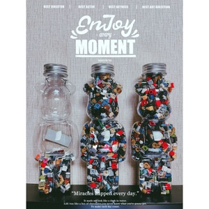 Bouteilles en plastique Teddy Bearbrick de 350 ml, 500 ml, 700 ml, pots à oursons en gélatine pour bonbons, chocolat, emballage avec couvercles pour le stockage des aliments - Product Image 4