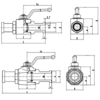 Vannes à bille hydrauliques haute pression en acier au carbone à double raccord SAE pour machines, tests de laboratoire, industrie chimique