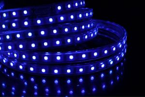 Bande lumineuse LED flexible SMD5050 RGB à changement de couleur, 110V 220V, étanche pour extérieur, pour éclairage décoratif d'ambiance de projet paysager - Product Image 4