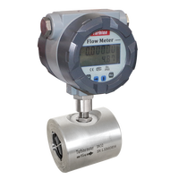 Débitmètre à turbine liquide LWGY Compteur Débitmètre huile-eau en acier inoxydable avec écran LCD Connexion filetée Prise en charge OEM