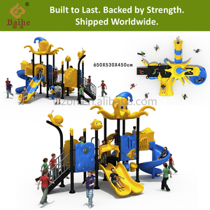 Baihe đại dương loạt tùy chỉnh trẻ em chơi ngoài trời thiết bị sân chơi vui nhộn trong công viên Nhựa thành phố trượt đại dương - Product Image 4