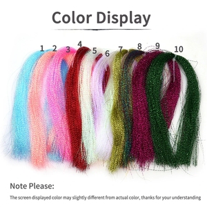 29 couleurs de fil poly flash pour la pêche à la mouche, cristal torsadé, flashabou, krystal flash pour la pêche à la mouche, streamer, nymph, sabiki, vente en gros - Product Image 2