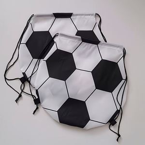 Football Eco-Friendly Polyester Folding Drawstring <b>Bag</b> Shoe Storage <b>Large</b> Capacity Party-Themed Double-Shoulder Sports Pouch - Product Image 1