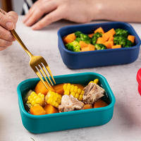Boîte à lunch en silicone portable, sans BPA, écologique, de qualité alimentaire, pour le stockage des aliments, vente en gros