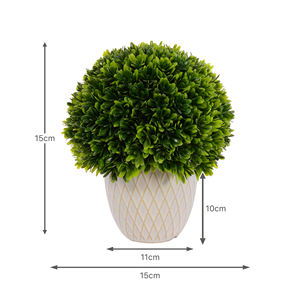 Groothandel in kunstmatige mini-pottenplanten met realistische aarde en potafwerking - Product Image 2