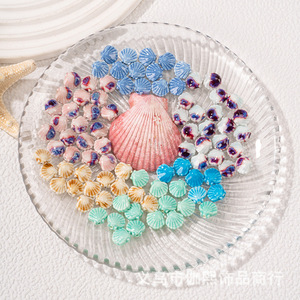 Ceramic Scallop Shell Beads Mixed Colors For Jewelry Making DIY <b>Accessories</b> - Product Image 2