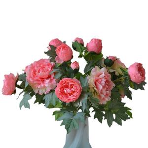 Huisdecoratie Bloem Woonkamer Bloemdecoratie Kunstbloem 4-koppige Koninklijke Pioenroos Zijden Bloem Pioen - Product Image 5