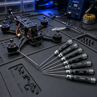 Jeu de clés hexagonales HSS en alliage d'aluminium trempé pour modèles RC – Clé Allen pour l'assemblage et l'entretien de voitures, bateaux, avions, hélicoptères et drones RC de précision