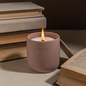 Aikun Mini Amber Ceramic Single Wick Scented <b>Candle</b> <b>Set</b> with Black Screw Lid Assorted Fragrances Direct Factory OEM ODM Bulk - Product Image 2