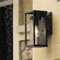 Lampe de jardin rectangulaire en aluminium à montage mural, étanche, de haute qualité, IP65, certifiée CE, pour cour