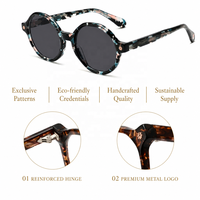 Lunettes de soleil de créateur OEM en acétate faites à la main, fines, noires, de luxe, protection UV400 pour femme