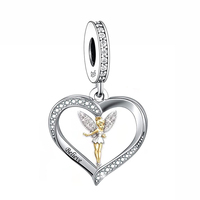 Fit Original Pan Charms Bracelet Collier 925 Sterling Silver Angel Elf Believe Wish Moon Cartoon Fairy Beads pour les femmes Berque