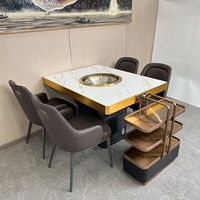 Ensemble de table et chaises commerciales multifonctionnelles pour restaurant, mobilier de salle à manger intelligent pour traiteur, idéal pour les fêtes, les barbecues et les hot pots (OEM/ODM)