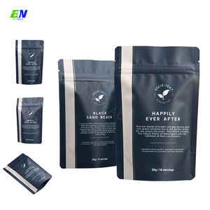 Sacs en mylar refermables à fermeture éclair, personnalisés, imperméables, finition mate, qualité alimentaire, avec logo personnalisé pour le café et les gâteaux - Product Image 1