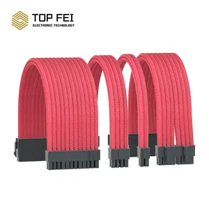 Hot Selling Koperen Kern Atx Power Verlengsnoer Kit 300Mm Computor Usb Verlengkabel Seriële Power Connector Roze